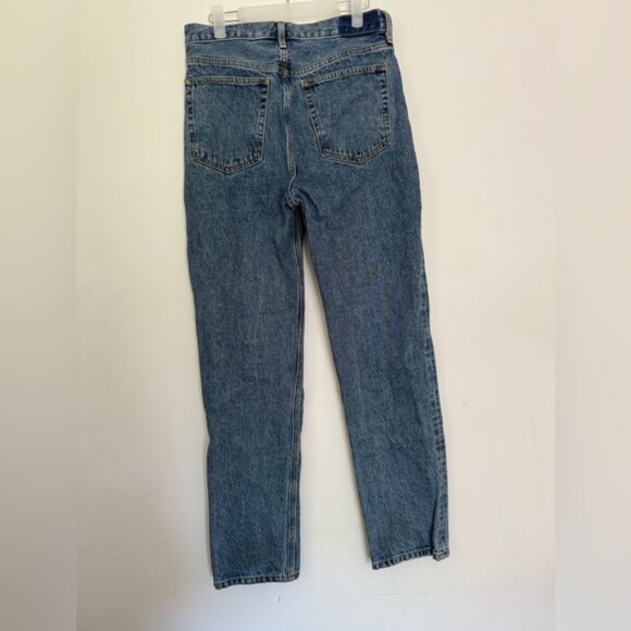 Etica Jeans Leia Womens Button Fly High Rise Straight Leg Blue Denim Size 28 - Picture 2 of 8